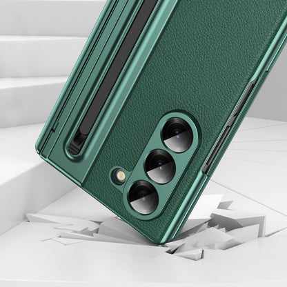 Phone Case for Samsung Z Fold 7 with Pen Holder Full Coverage Hinge Protection-Green