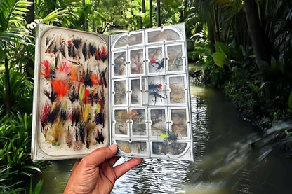 2Pcs Fly Fishing Advent Calendar 24 Days Fishing Lure Blind Box Holiday Gift for Anglers