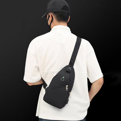 Crossbody Bag Casual Sling Bag Multi-Pocket Chest Bag Black