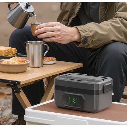 Insulated Lunch Box Electric Food Warmer with 6 Temp and 8 Timer for Camping