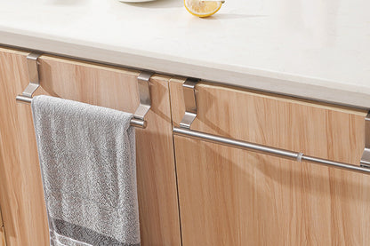 Stainless Steel Cabinet Door Towel Holder-Silver