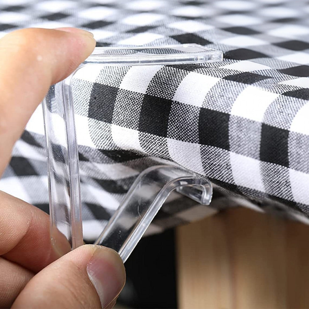 24 Pack Clear Plastic Tablecloth Clips for Tables