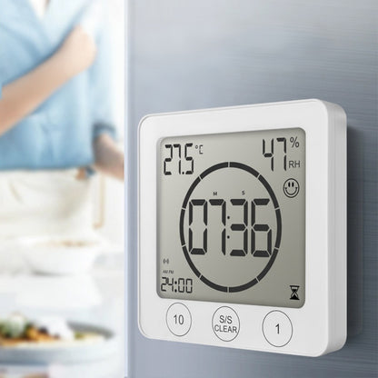 Digital Shower Clock Hygrometer Indoor Thermometer with Timer