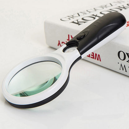 Double Lens Magnifying Glass with Light Handheld Loupe for Reading