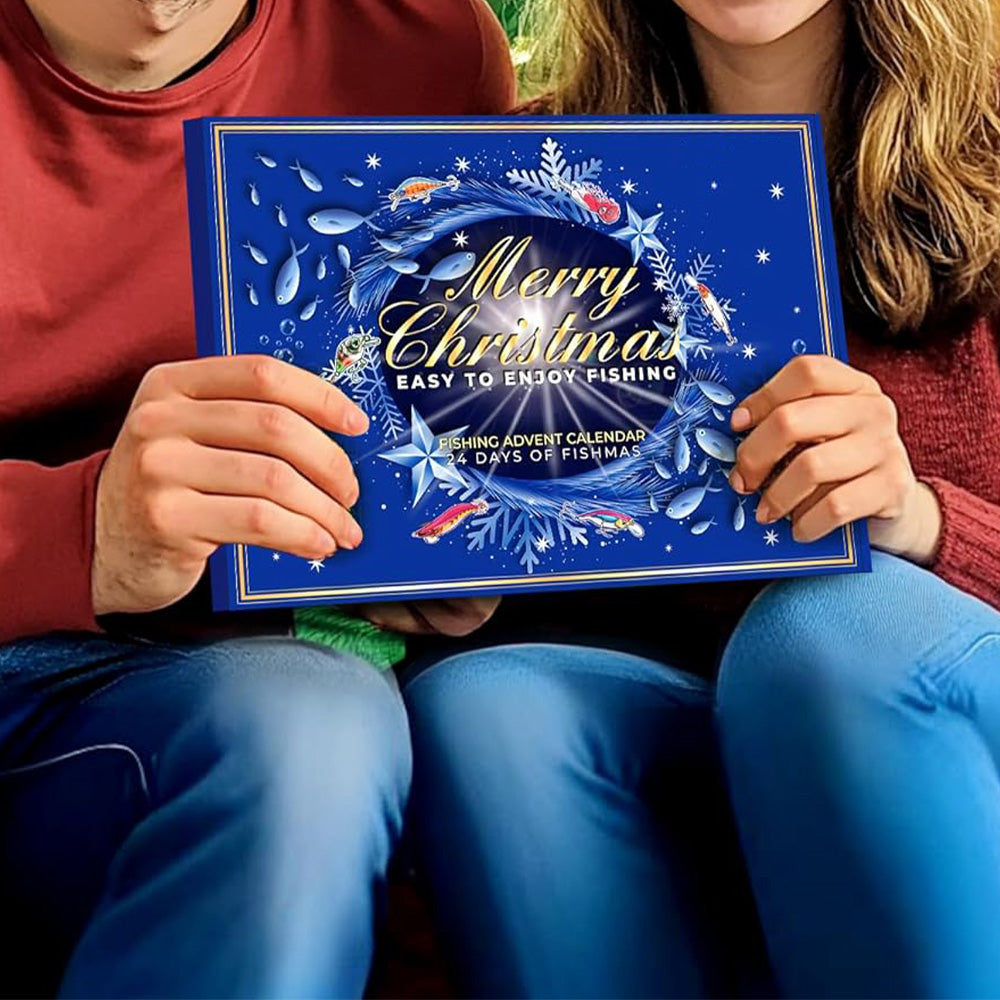 Fishing Advent Calendar 24-Day Christmas Countdown with Tackle and Lure Gifts Style 2