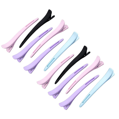 Non-Slip Plastic Sectioning Hair Clips for Salon Styling