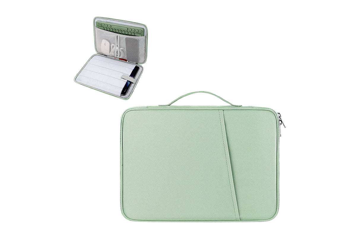 Tablet Sleeve 10.8-13 inch Laptop Sleeve Protective Carrying Case Bag Travel Pouch-Green