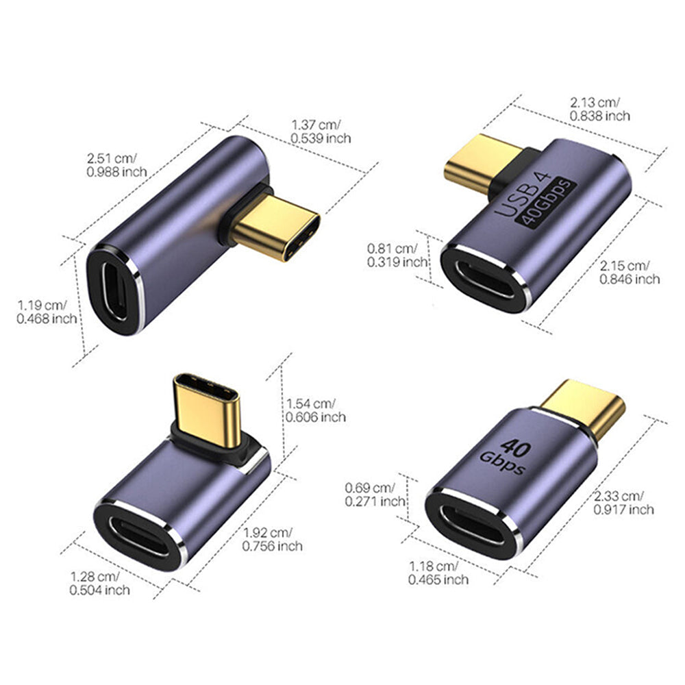 Set of 5Pcs Type C Male to Type C Female Adapter for Laptop Tablet Phones