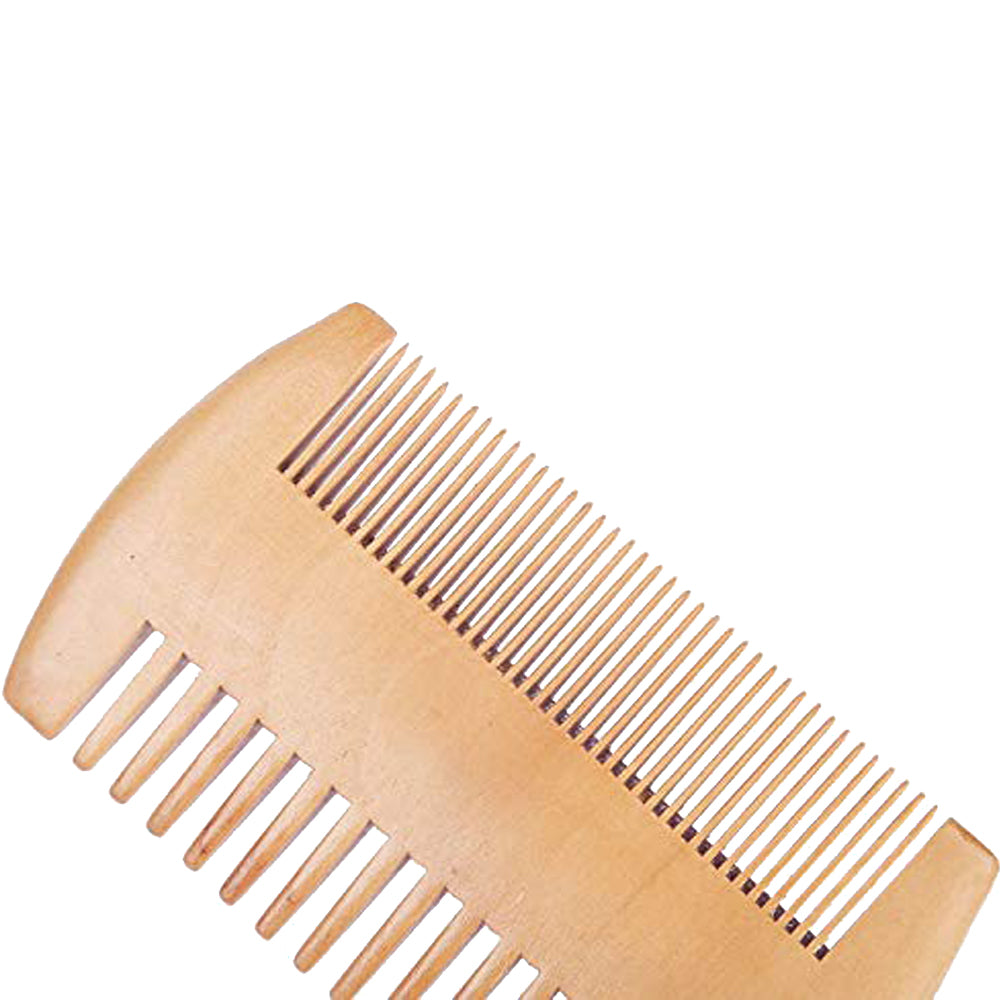 2PCS Double Sided Wooden Beard Comb-14 Teeth