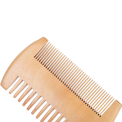 2PCS Double Sided Wooden Beard Comb-14 Teeth