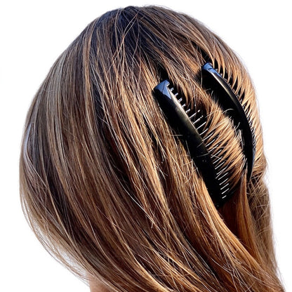 4 Large French Side Hair Combs with 23 Teeth for Twist Braid Styling