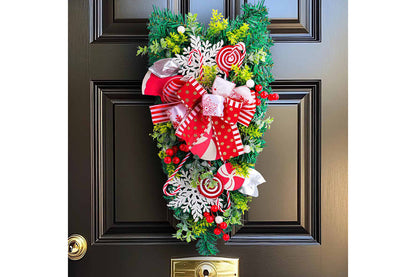 Christmas Hanging Upside Down Tree Candy Decoration for Door Wall