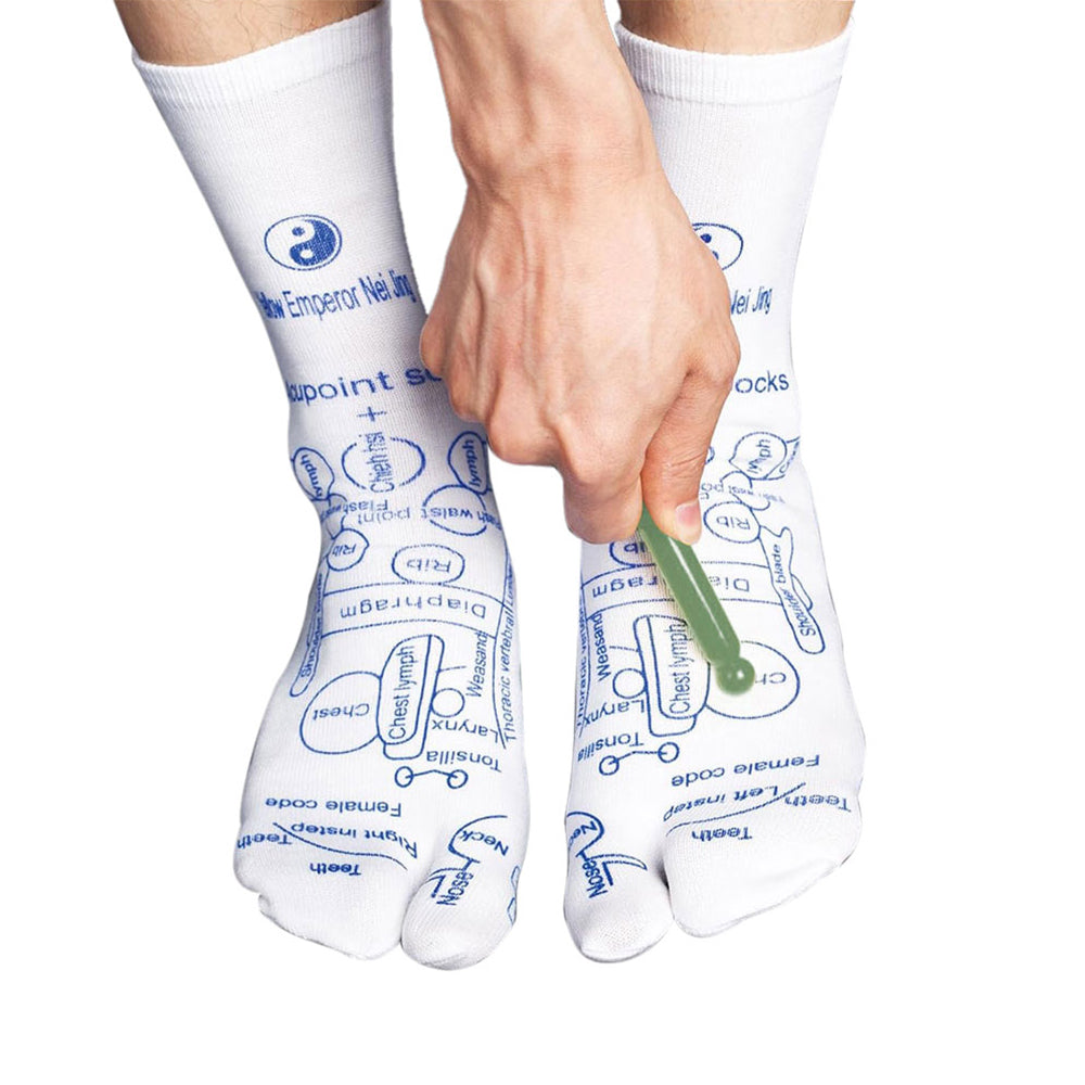 2 Pairs of Reflexology Socks with Trigger Point Massage Tools Foot Massage