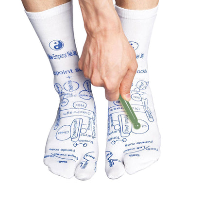 2 Pairs of Reflexology Socks with Trigger Point Massage Tools Foot Massage