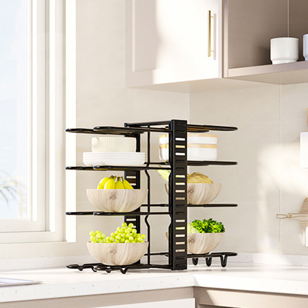 8 Tier Pot and Pan Organizer Rack for Cabinet Pot Organizers Inside Cabinet