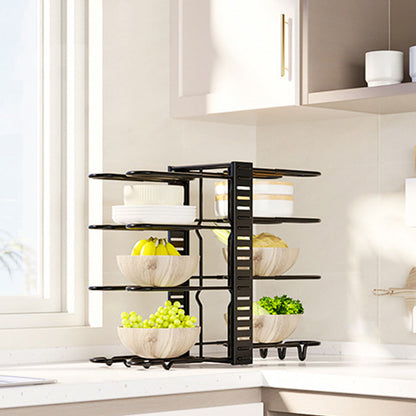 8 Tier Pot and Pan Organizer Rack for Cabinet Pot Organizers Inside Cabinet