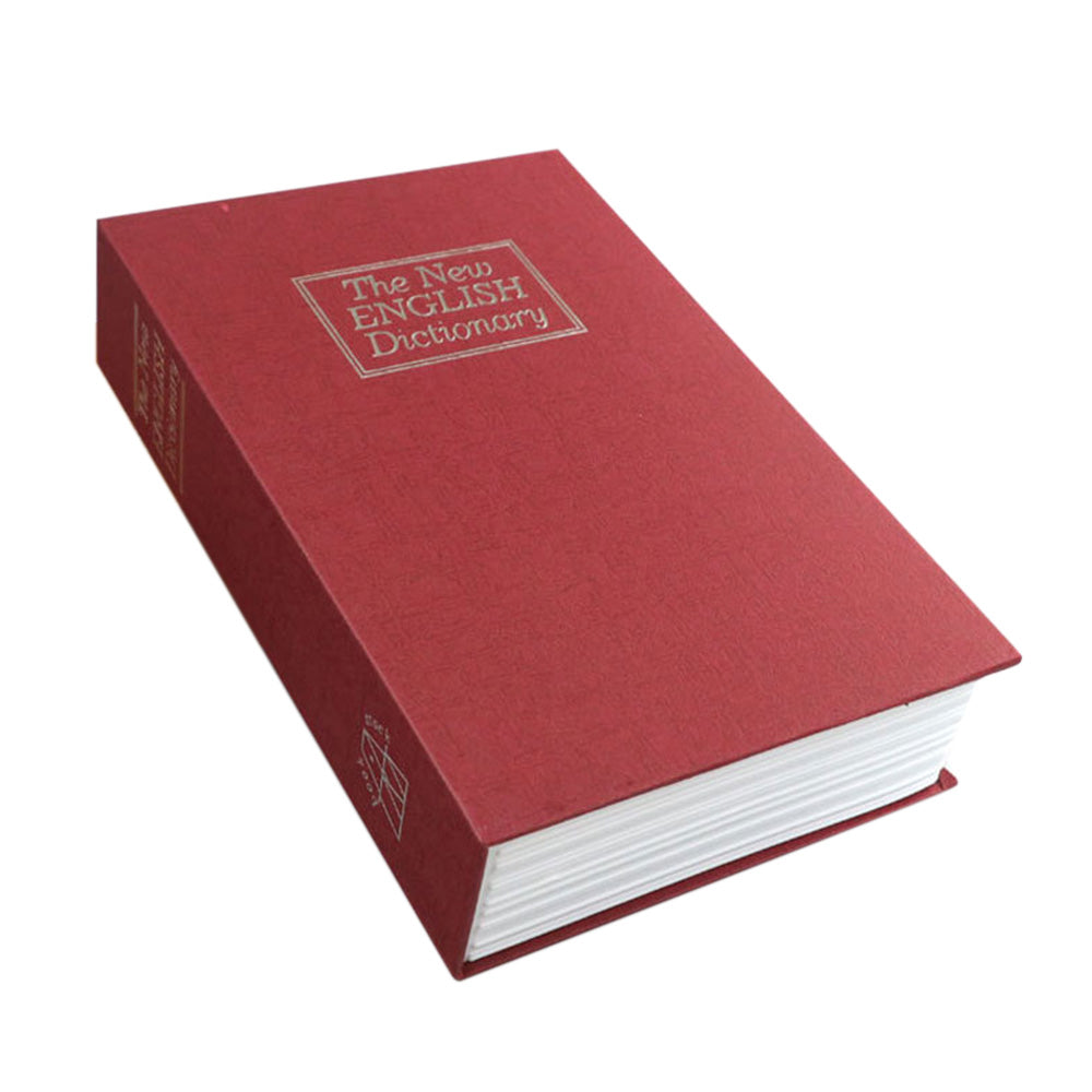 Fake Book Safe with Combination Lock Book Safe Lock Box for Cash Jewellery-Red