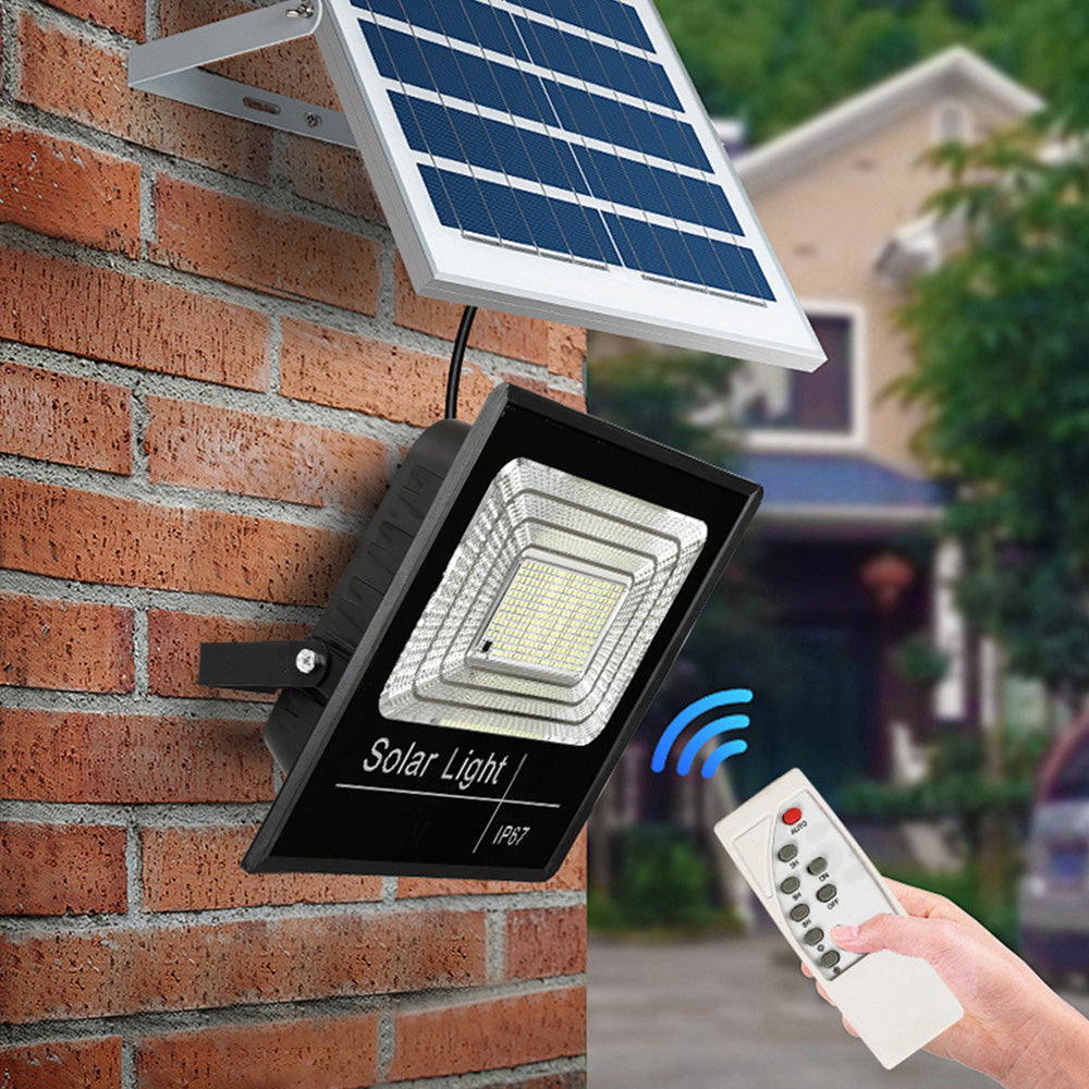 100W Solar LED Flood Light Water Resistance Outdoor Spotlight Garden Yard Lamp