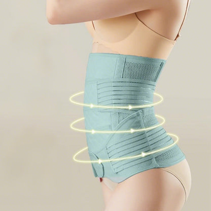 Women Postpartum Belt Belly Support Recovery Wrap Body Shaper Waist Shapewear-Green