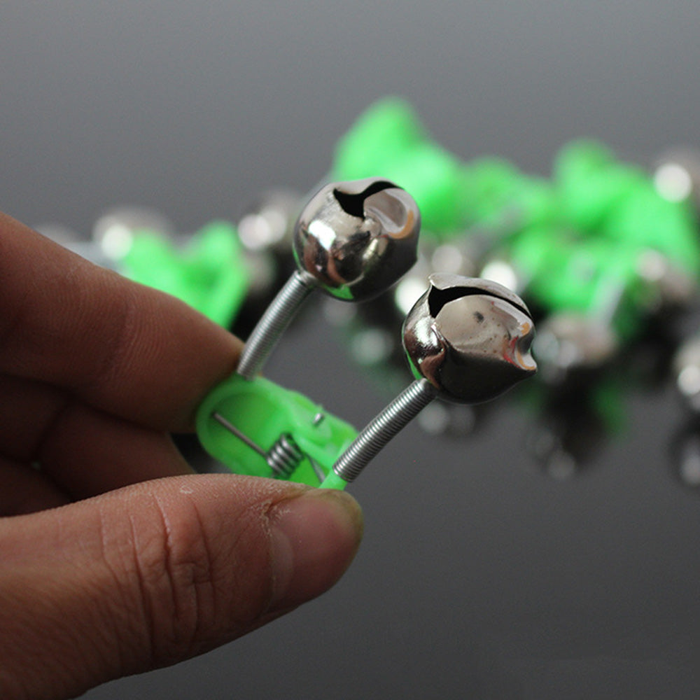20 Piece Fishing Bite Alarm Bells for Rod Tips Day and Night