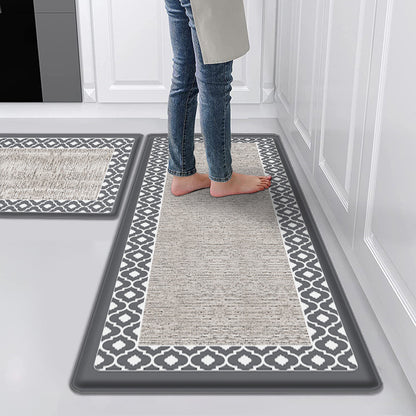 Anti-fatigue Kitchen Floor Mat Non-Slip PVC Standing Rug-Grey