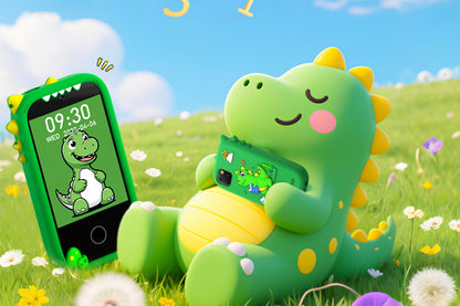 Little Ones Smart Phone with Dual Cameras and 32GB Card Christmas Birthday Gift for Aged 4 -Green