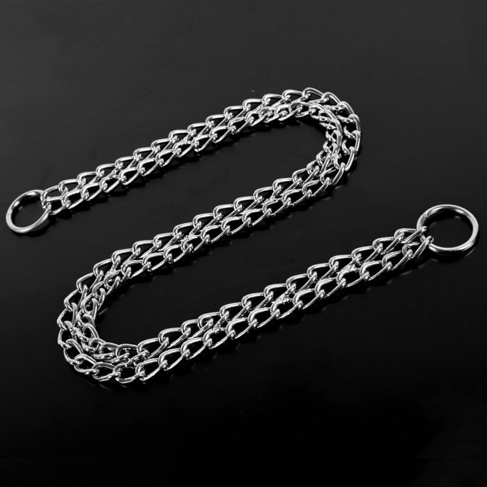 Dog Training Slip Collar Double-Row Chain for Large Dogs