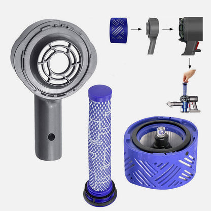 3Pcs Set Motor Rear Cover Pre and Post HEPA Filter Kit for Dyson V6 DC58 DC59 DC61 DC62 DC74 Vacuum Cleaner