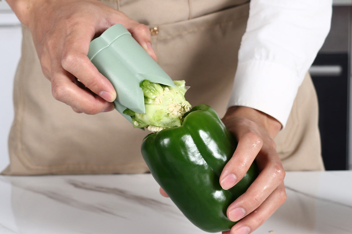 2Pcs 2 in 1 Pepper Corer Remover Fruit Cucumber Corer Separator Tool Tomato Seed Remover