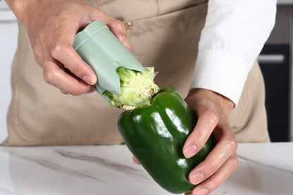 2Pcs 2 in 1 Pepper Corer Remover Fruit Cucumber Corer Separator Tool Tomato Seed Remover