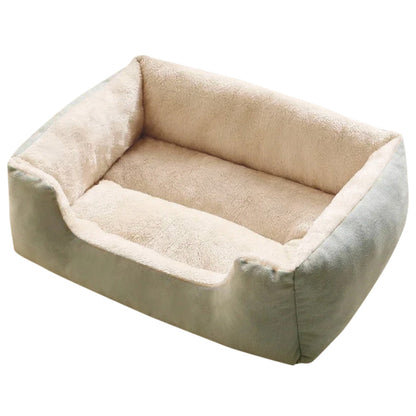 Rectangle Pet Bed for Dogs Cats Beds Warming Soft Calming Sleeping Puppy Bed Green