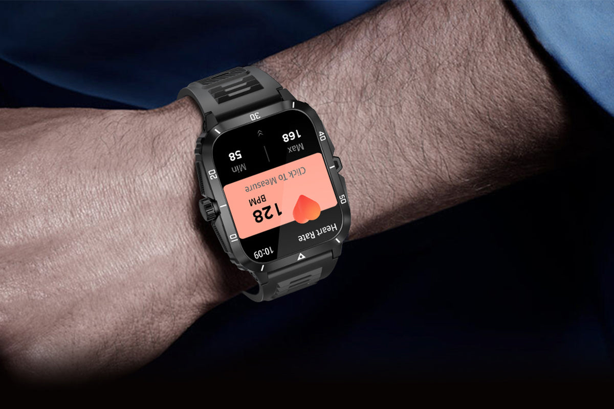 Waterproof Smartwatch for Men Android iOS Phones Smart Watch Fitness Tracker 1.96 Inch Blood Pressure Heart Rate Sport Pedometer Sleep Digital Step Activity Monitor-Black Silver