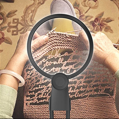 3 in 1 Magnifying Glass with Light Rechargeable Neck Mount for Reading
