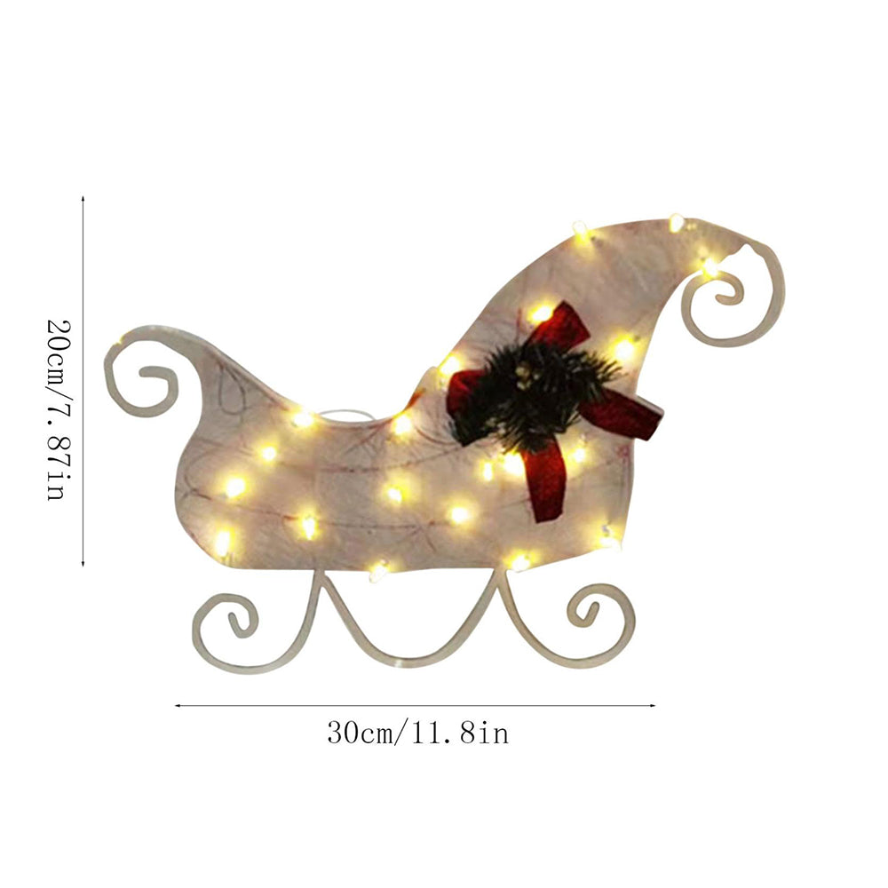 3 Piece Set Reindeer Light Stake 2D Christmas Scene Decor