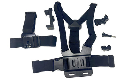 6-Piece Head Strap and Chest Harness Mount Kit for Phone Action Camera