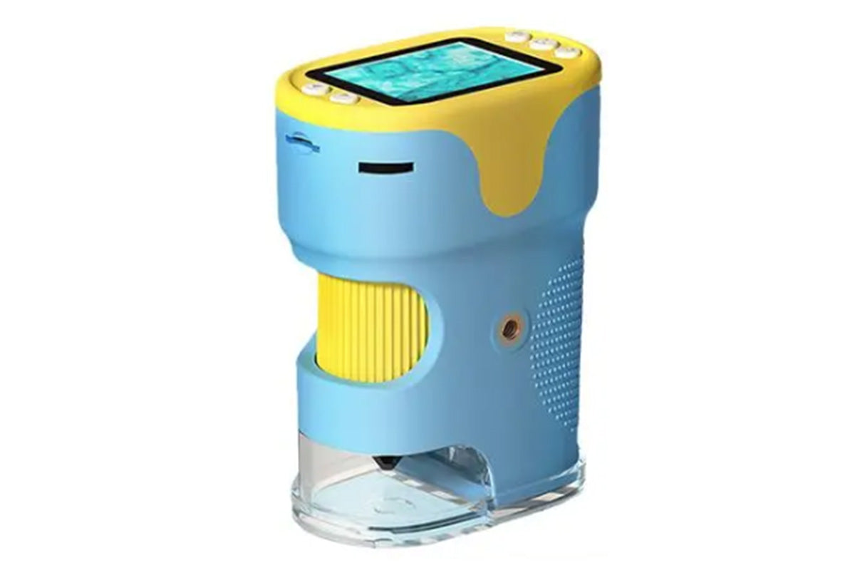 1000X Digital Pocket Microscope Rechargeable Handheld Portable Microscopes For Kids-Blue