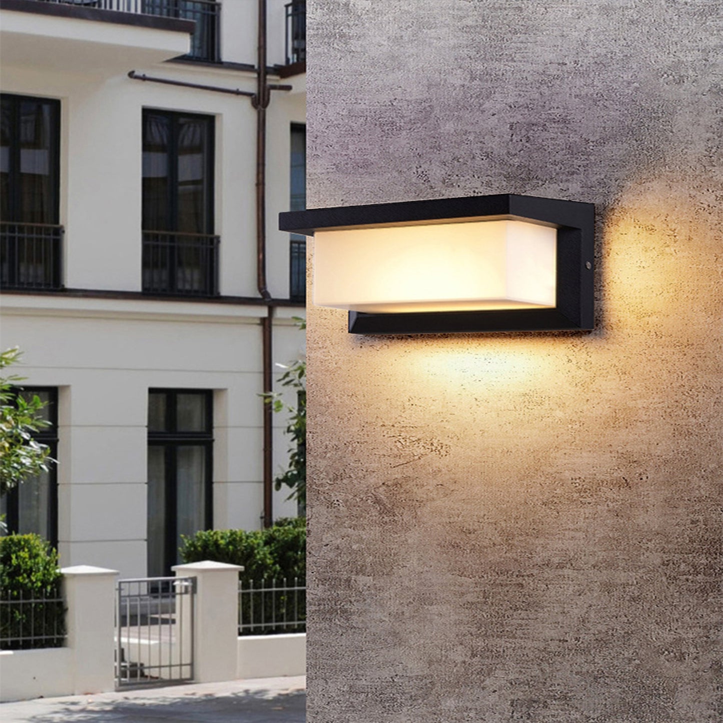 Outdoor Square Solar Light Control Wall Light