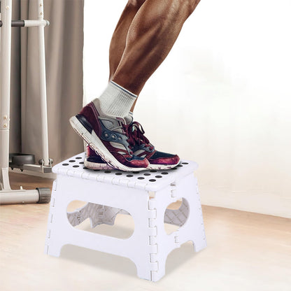 Folding Step Stool Portable Lightweight Stool for Adult Kids White