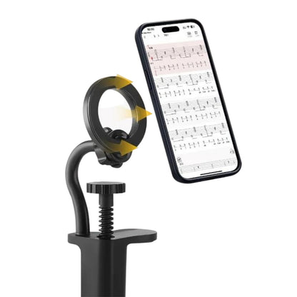 Magnetic Guitar Phone Holder No Drill Guitar Mobile Phone Bracket With Rotatable Arm