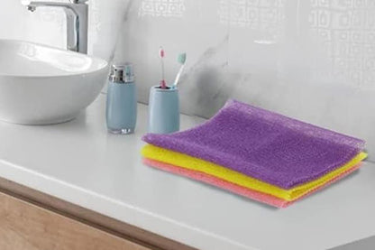 3Pcs African Bath Sponge Long Net Bath Sponge for Exfoliating Shower Body Scrubber