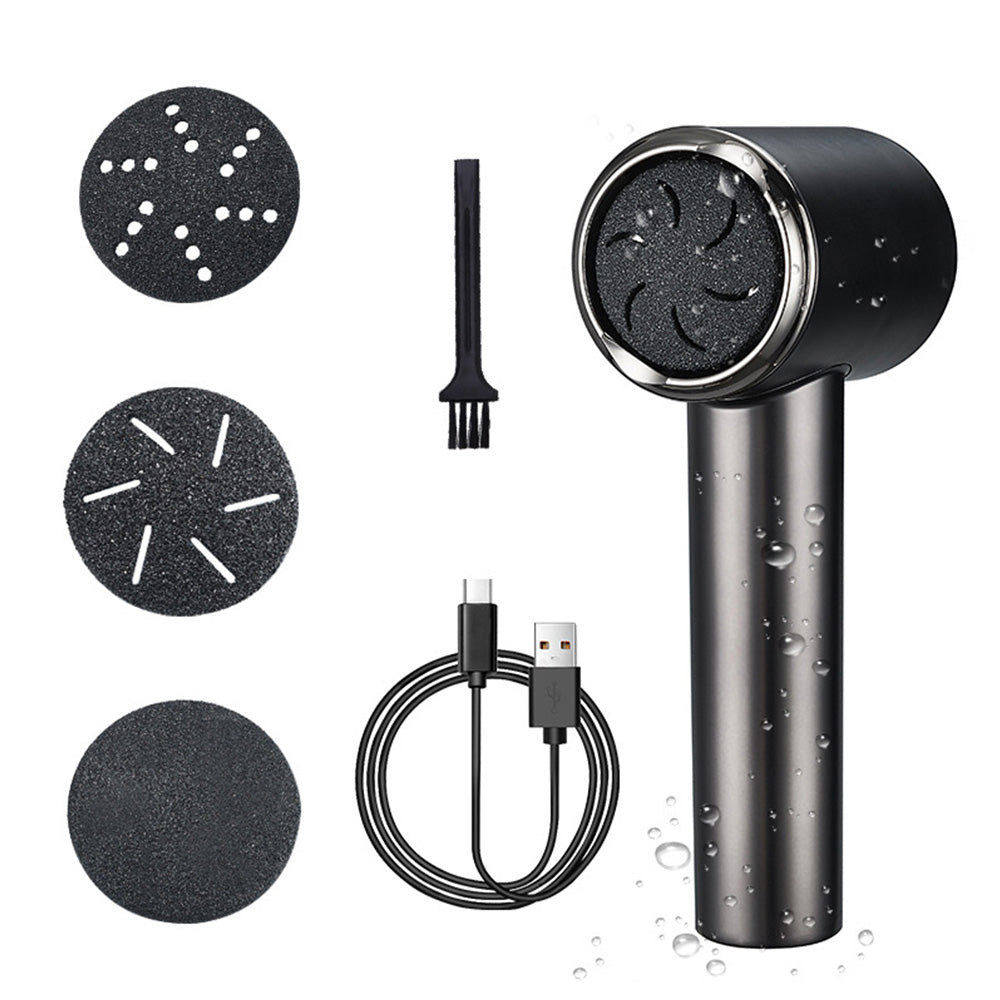 Electric Care Pedicure Foot File with Dander Vacuum Hard Dead Skin Callus Remover-Black