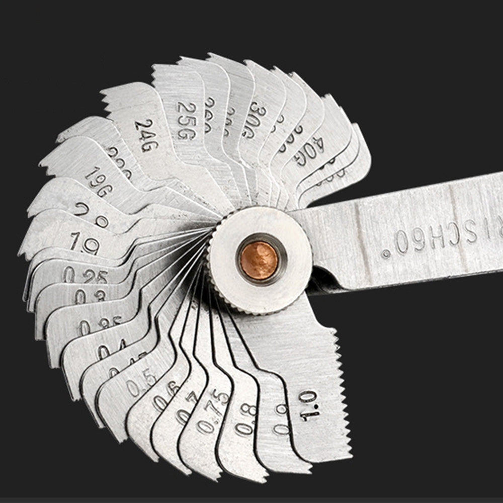 52 Leaf Metric 60 Degree and Imperial 55 Degree Thread Pitch Gauge