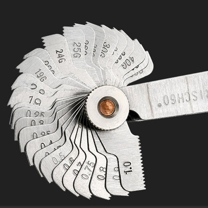 52 Leaf Metric 60 Degree and Imperial 55 Degree Thread Pitch Gauge