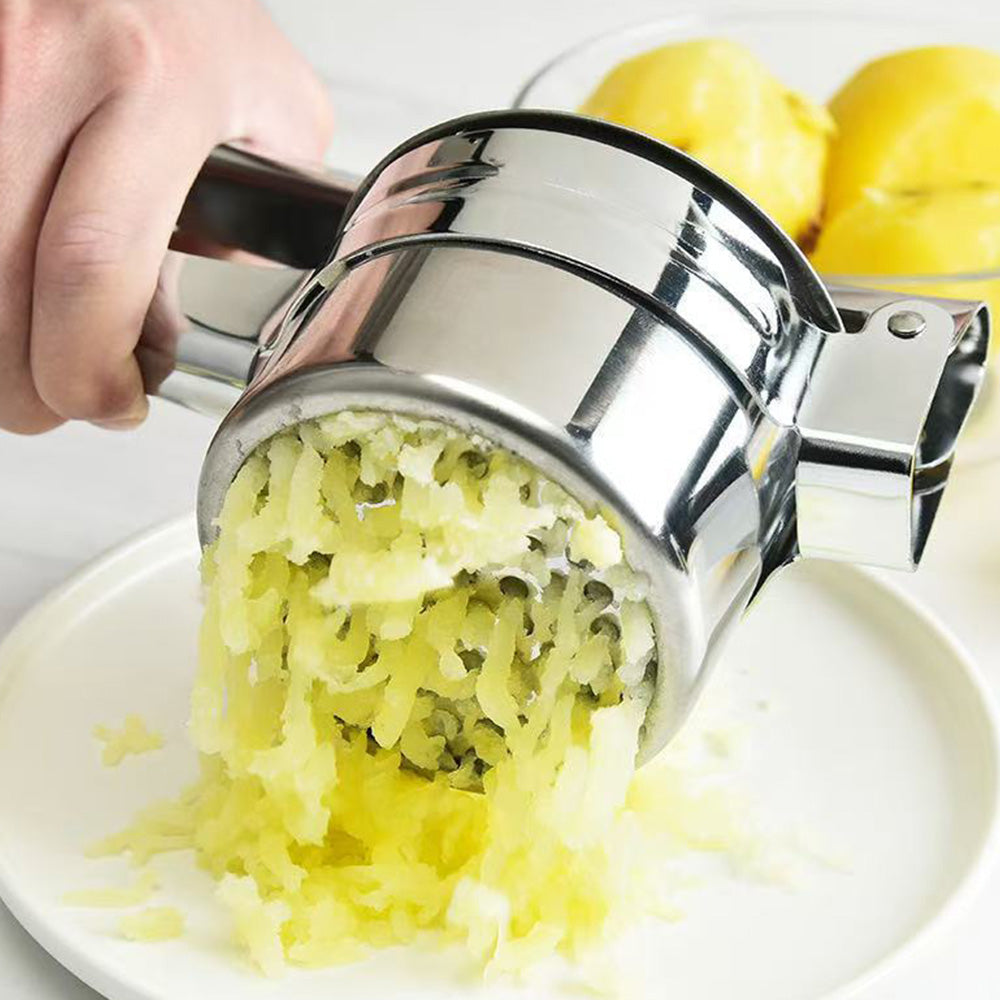 Stainless Steel Potato Ricer with 3 Interchangeable Discs