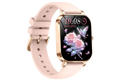 Smart Watch Bluetooth Call Make Calls Musics Fitness Tracker Heart Rate Sleep Monitor -Pink
