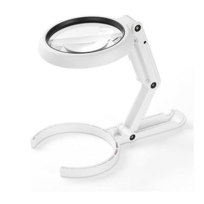 5X 11X Magnifying Glass with LED Light and Stand Foldable Handheld Magnifier