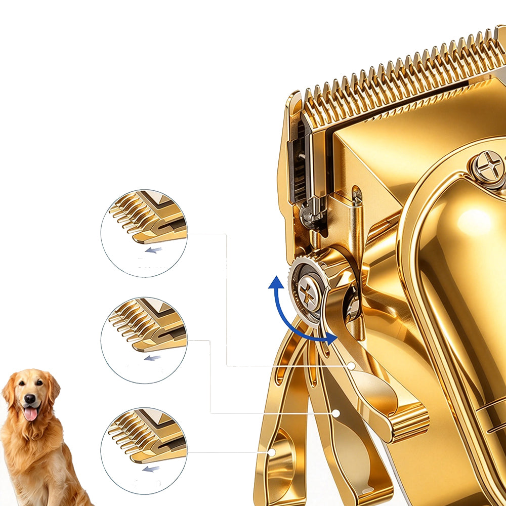 Cat Dog Pet Clippers Hair Electric Clipper Grooming Trimmer Shaver - Gold