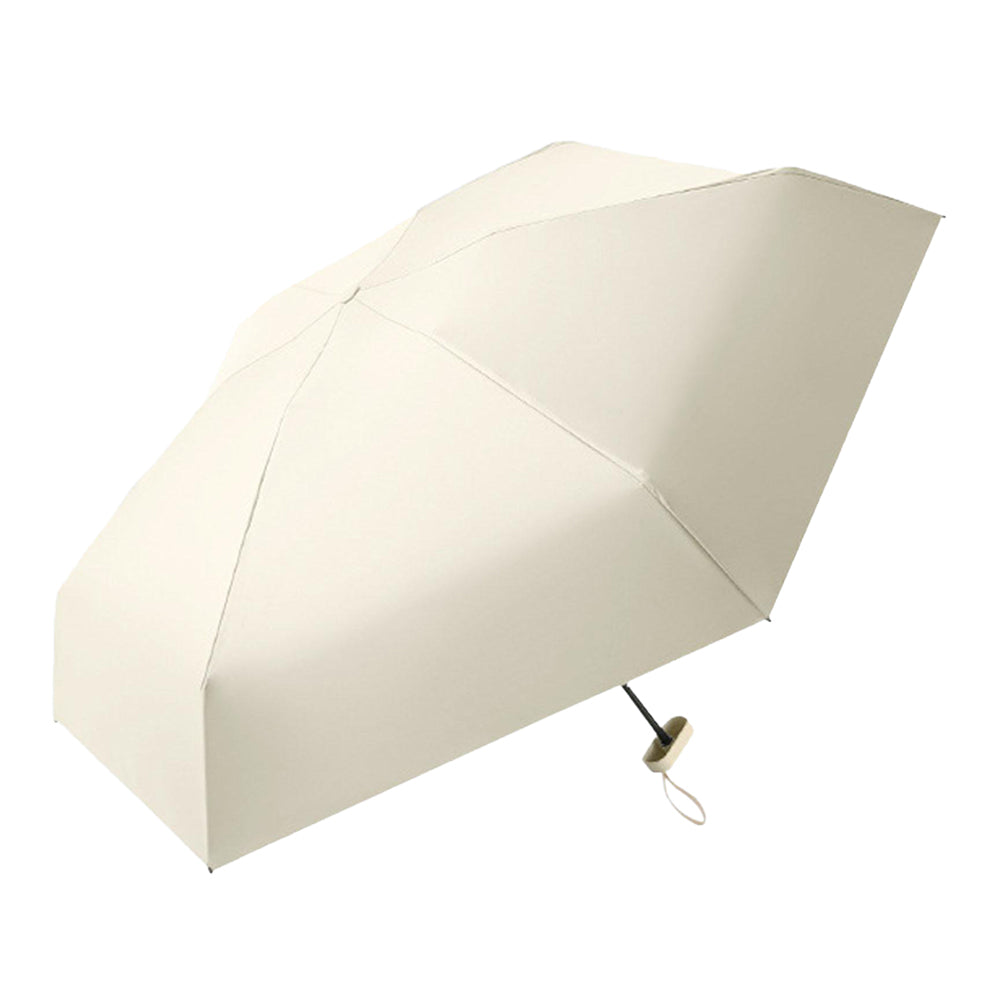 Mini Pocket Umbrella Anti-UV Sun/Rain Windproof 6 Folding Umbrella - Apricot