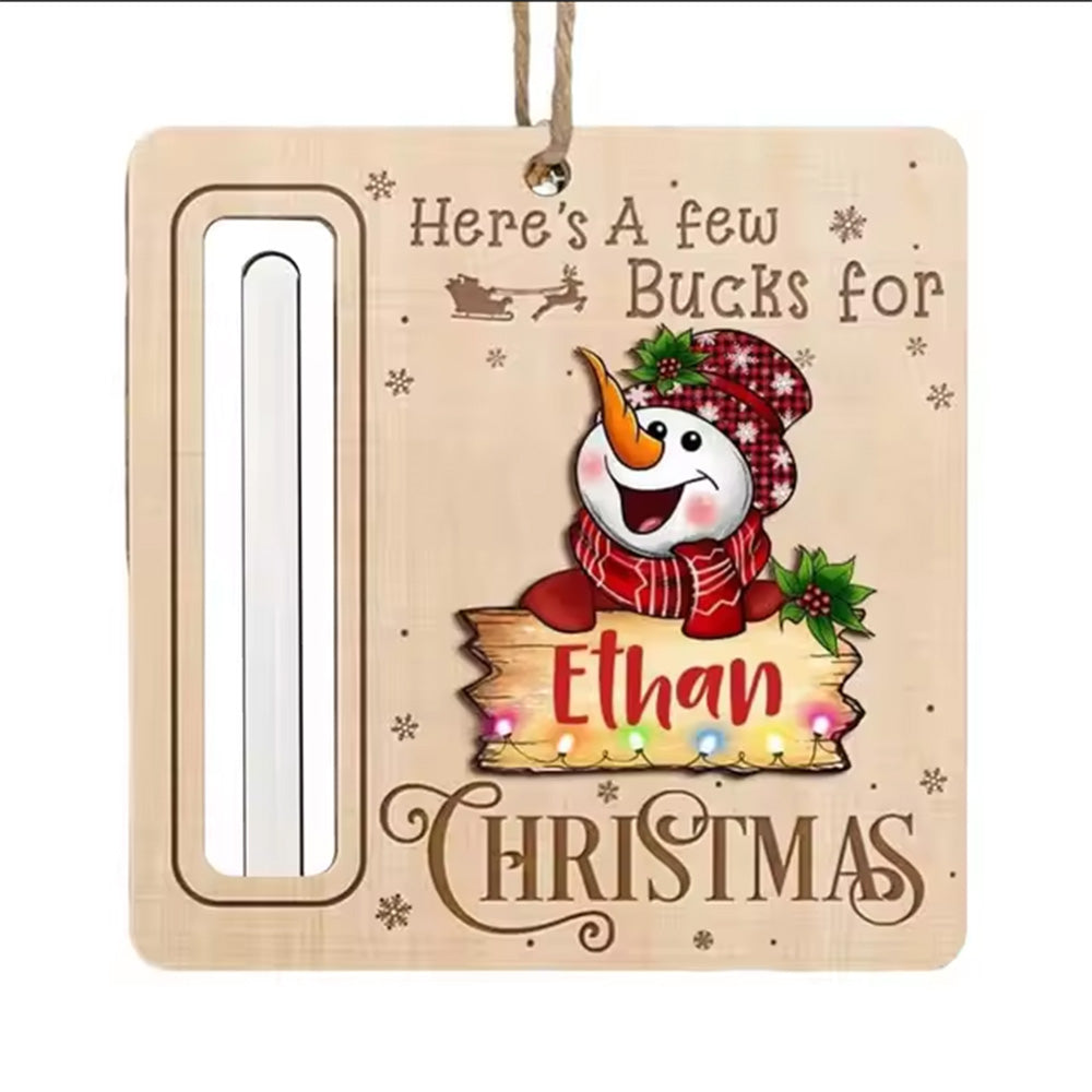 2Pcs Christmas Money Holders Funny Christmas Cash Holder Xmas Tree Hanging Ornaments Style 2