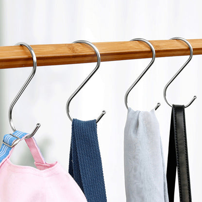 40Pcs Stainless Steel Metal S Shaped Hooks Clothes Hanger for Kitchen Bathroom Closet